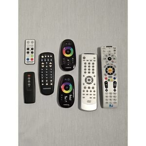 Various Remote Controls Lot Of 7 - Direct TV, Monster, Magnavox, Defiant